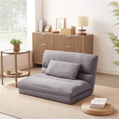 Sofá-cama dobrável em tecido